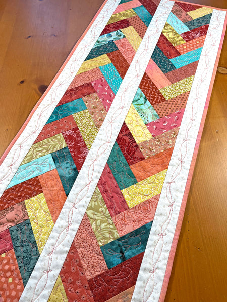 Handmade Quilted Table Runner Braided Design Home Decor