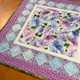 Table Topper Spring Lilacs Handmade Quilted Home Decor