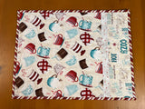 Placemats Cocoa Mugs Set of 4 Holiday Kitchen Decor