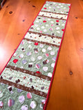 Quilted Table Runner Cocoa Mugs Handmade Holiday Decor