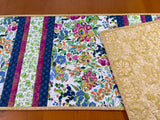 Handmade Quilted Spring Floral Table Runner