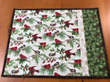Placemats Birds and Pine Sprigs Set of 4 Holiday Kitchen Decor