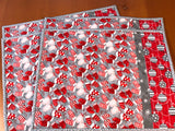 Placemats Winter Mittens and Ornaments Set of 4 Holiday Kitchen Decor