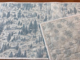 Table Runner Forest Scene Frost Glitter Handmade Holiday Winter Decor