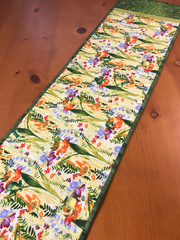 Table Runner with Frogs Quilted Home Decor