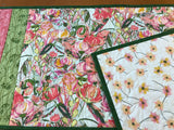 Table Runner Pink Green Floral